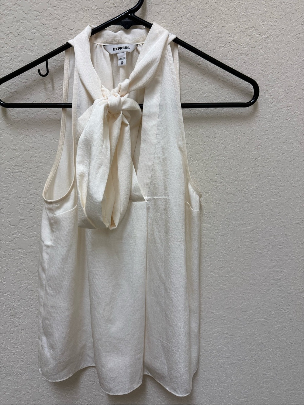 Express Ivory Tie-Neck Sleeveless Camisole